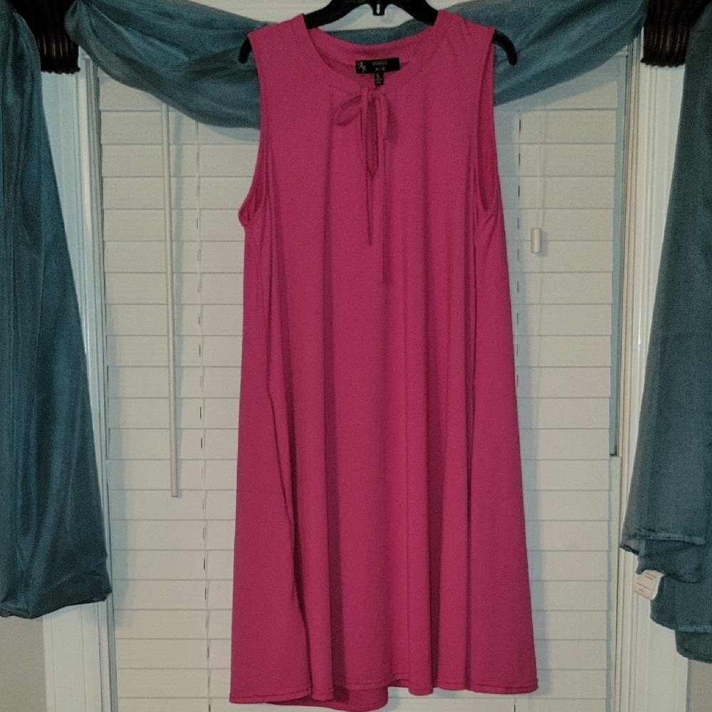 Ashley Blue Vibrant Pink Midi Dress